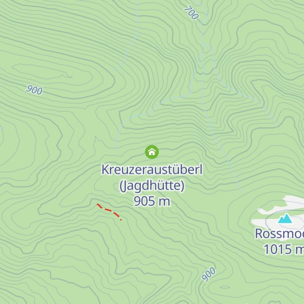 Map of Kreuzeraustüberl (Jagdhütte)
