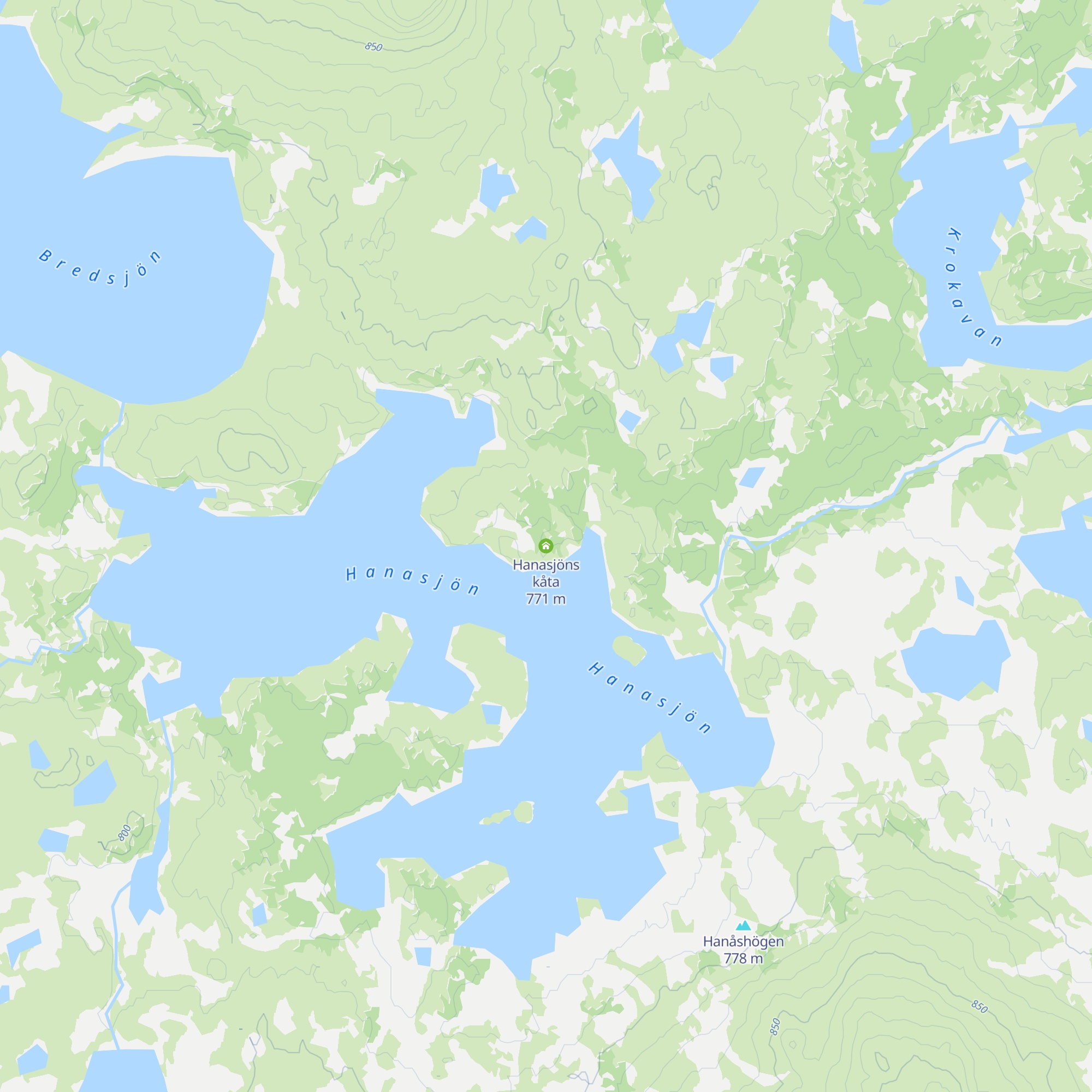 Hanasjöns kåta map