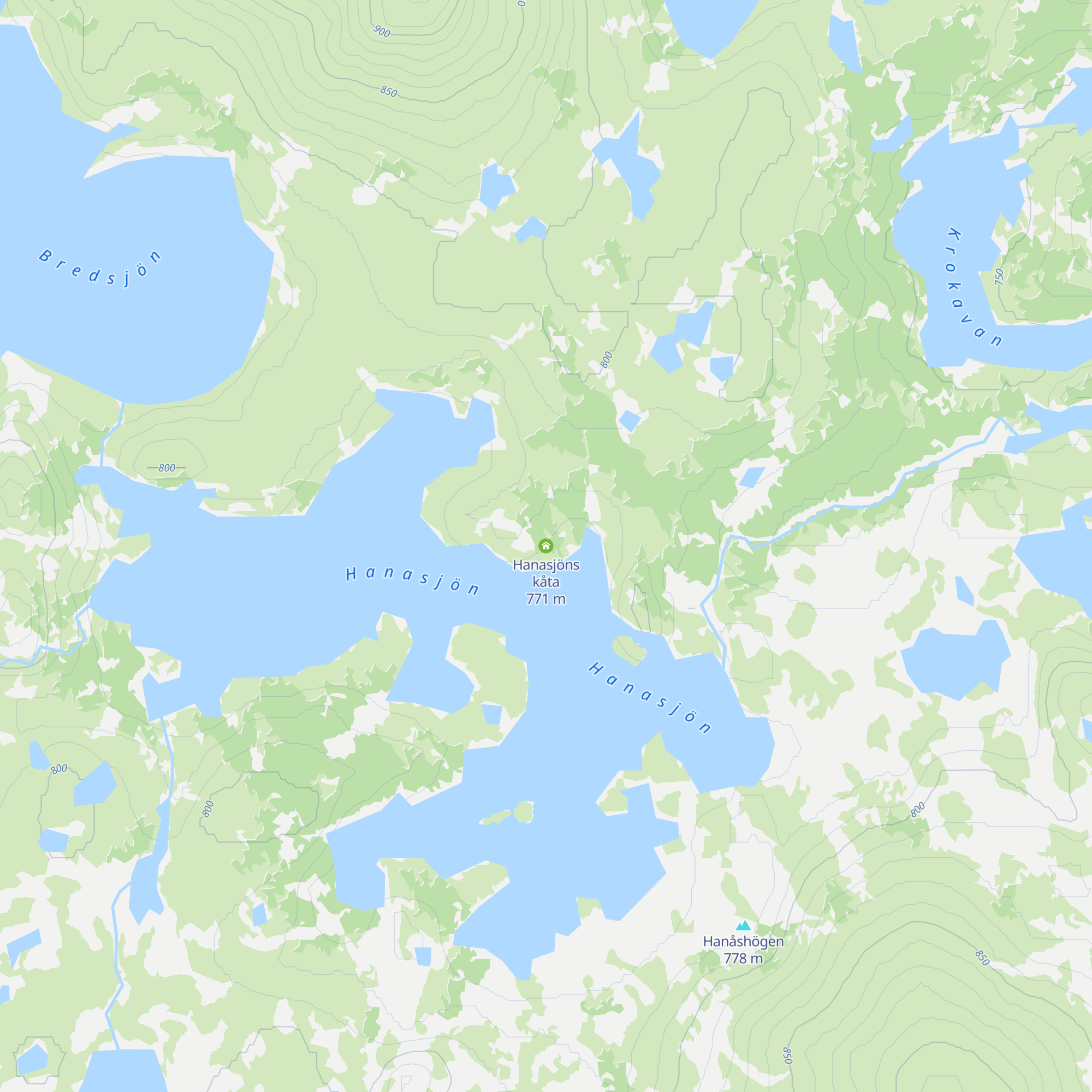 Hanasjöns kåta map