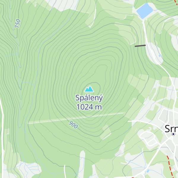 Map of Spálený