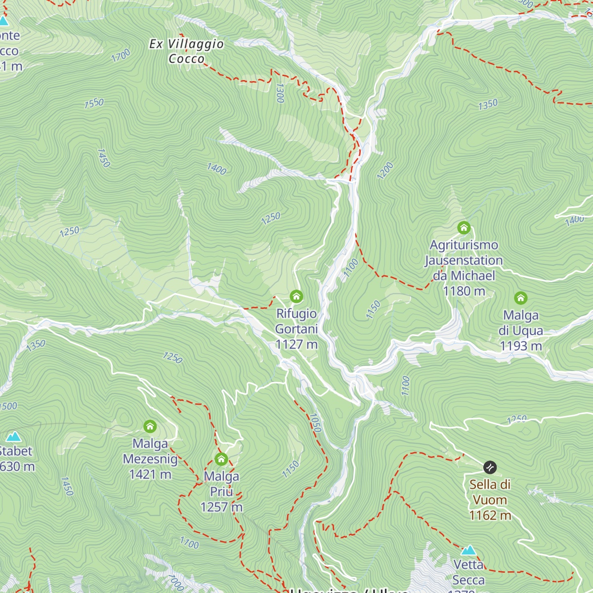 Rifugio Gortani map