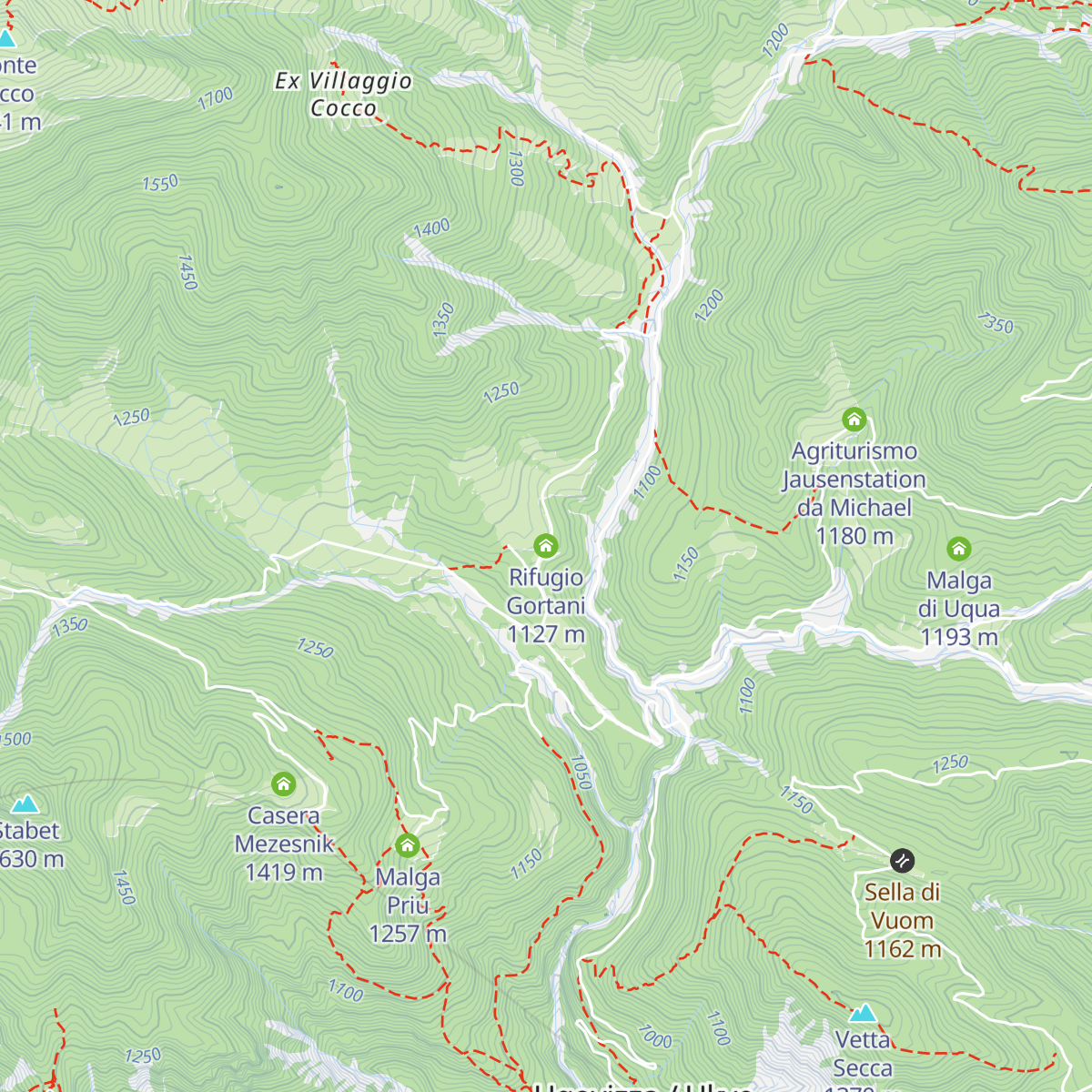 Rifugio Gortani map