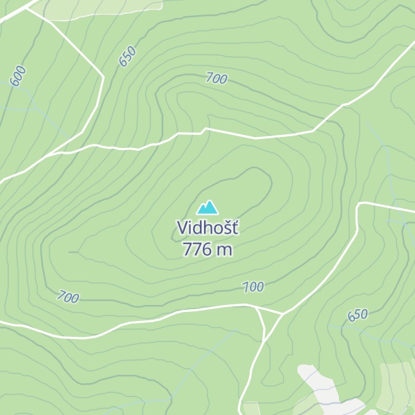 Map of Vidhošť