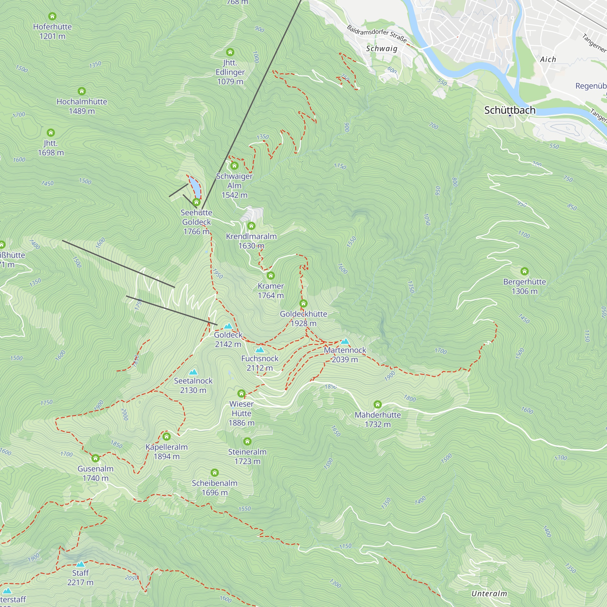 Goldeckhütte map