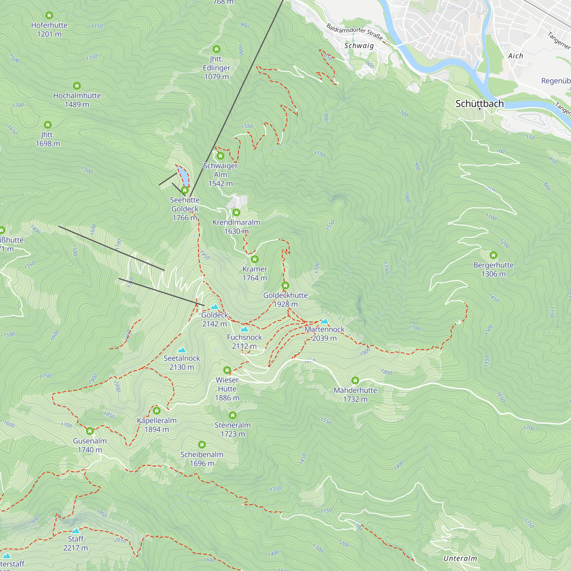 Goldeckhütte map