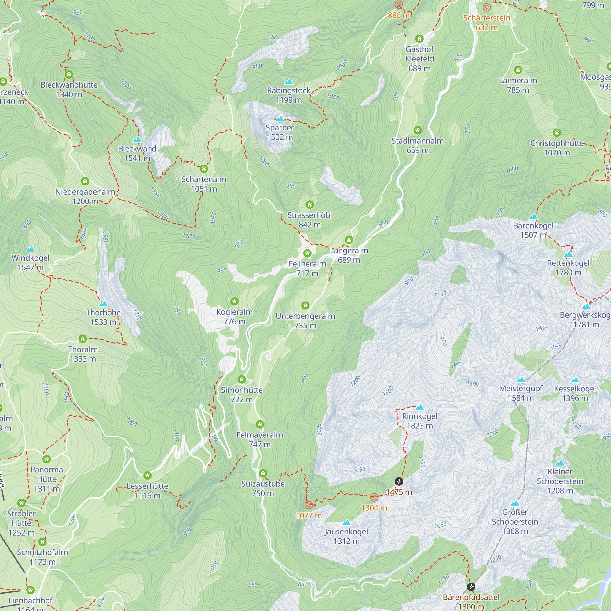 Unterberigeralm map
