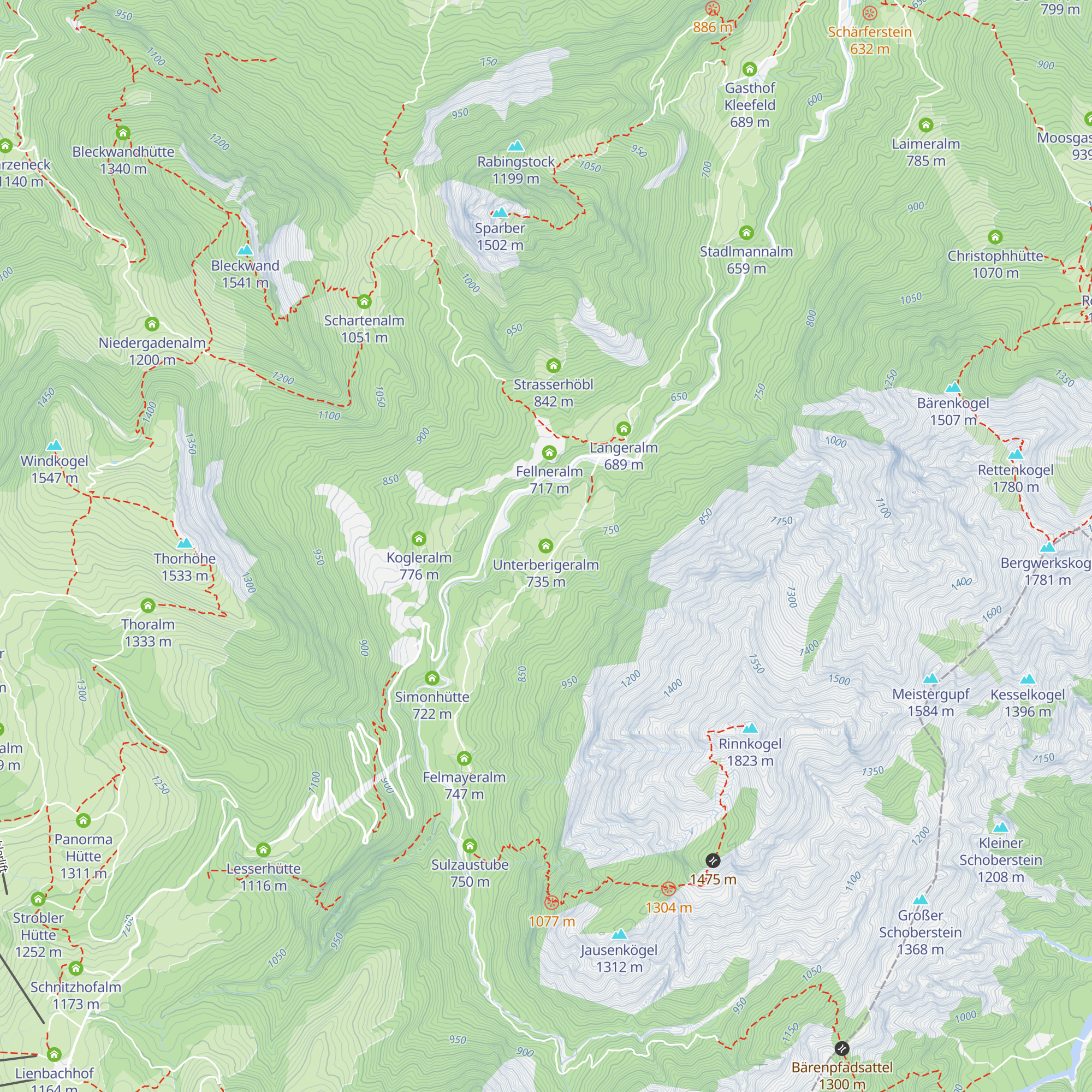 Unterberigeralm map