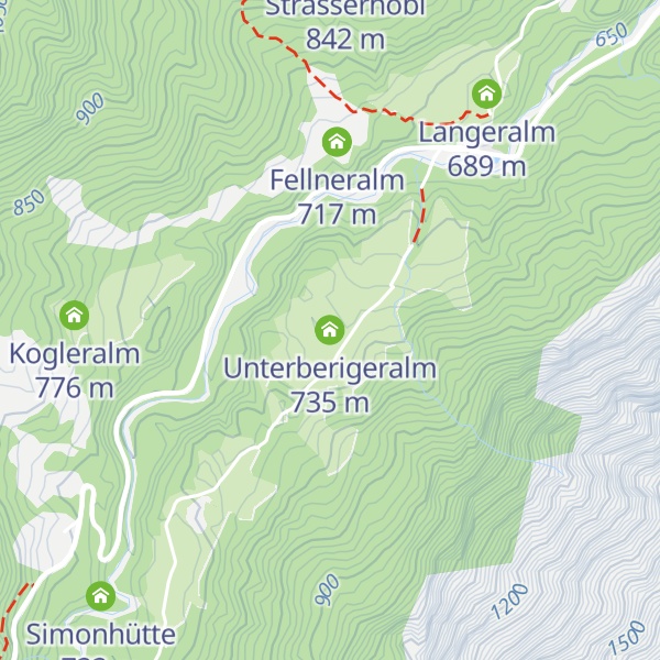 Map of Unterberigeralm