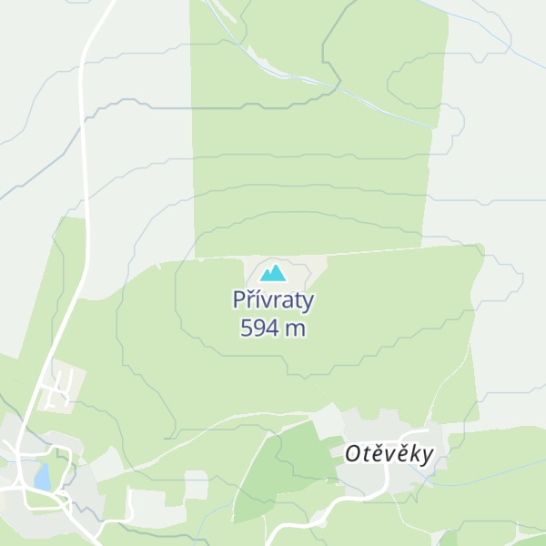 Map of Přívraty