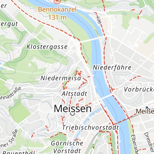 Map of Burgberg Meißen