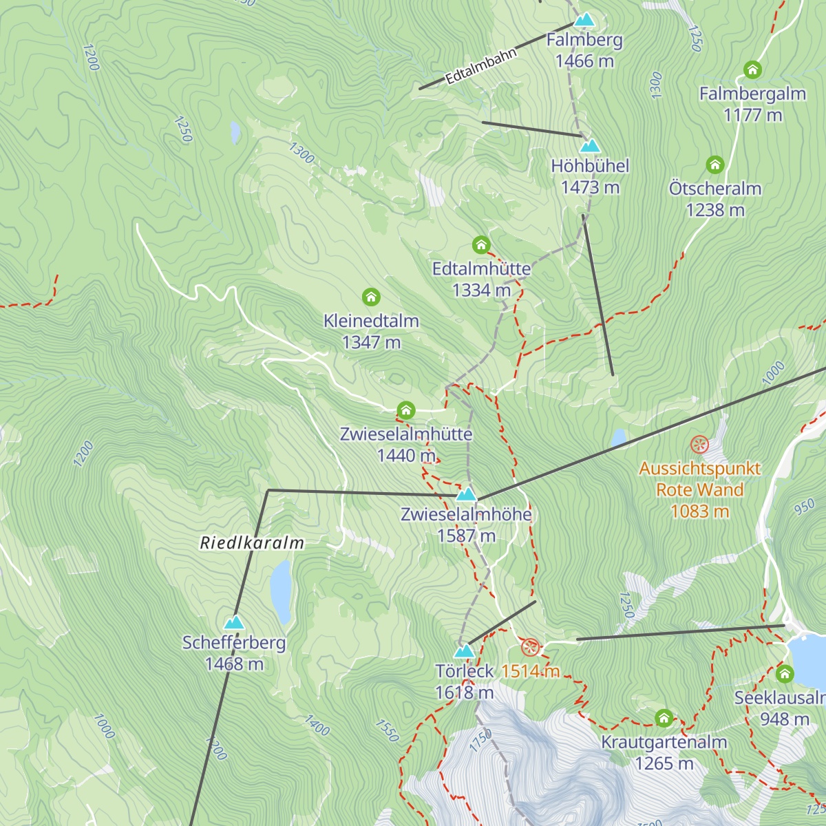 Zwieselalm map