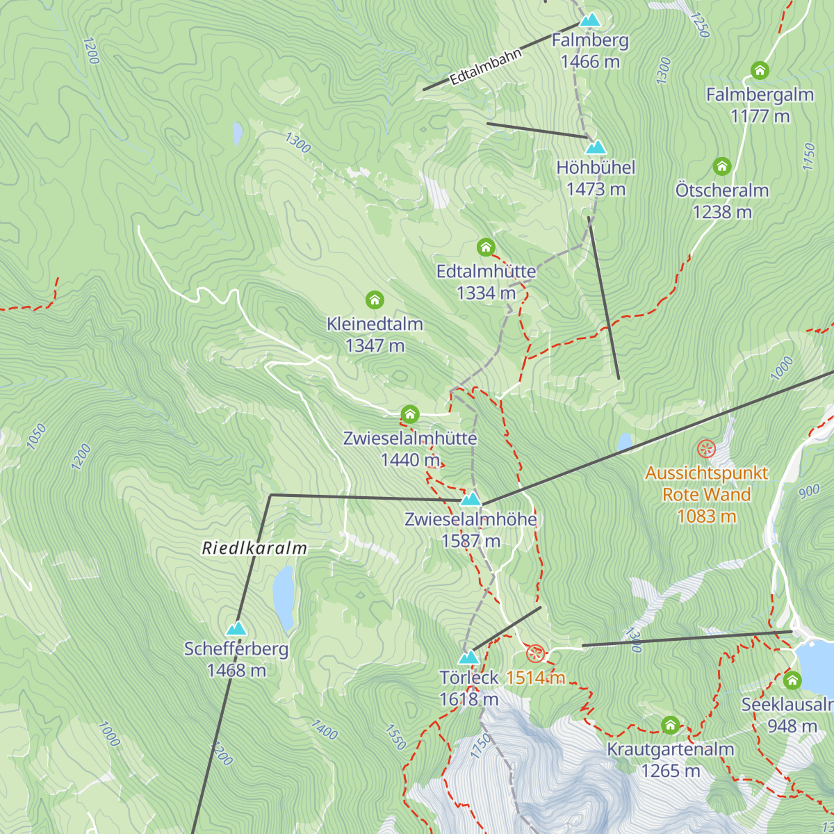 Zwieselalm map