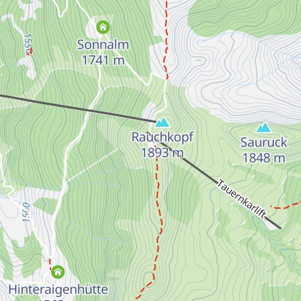 Map of Rauchkopfhütte