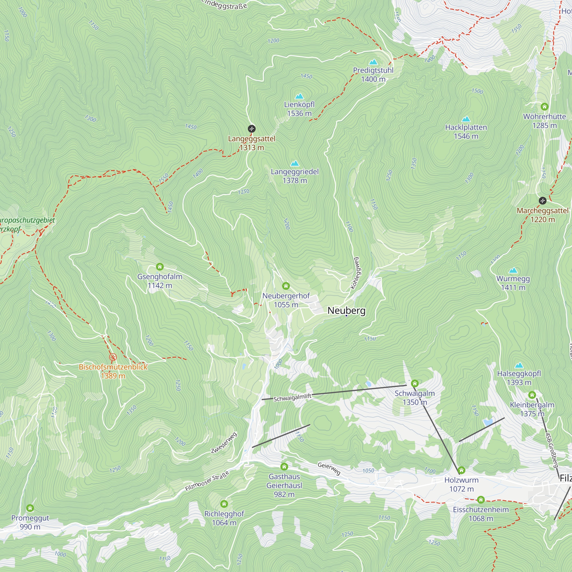 Neubergerhof map