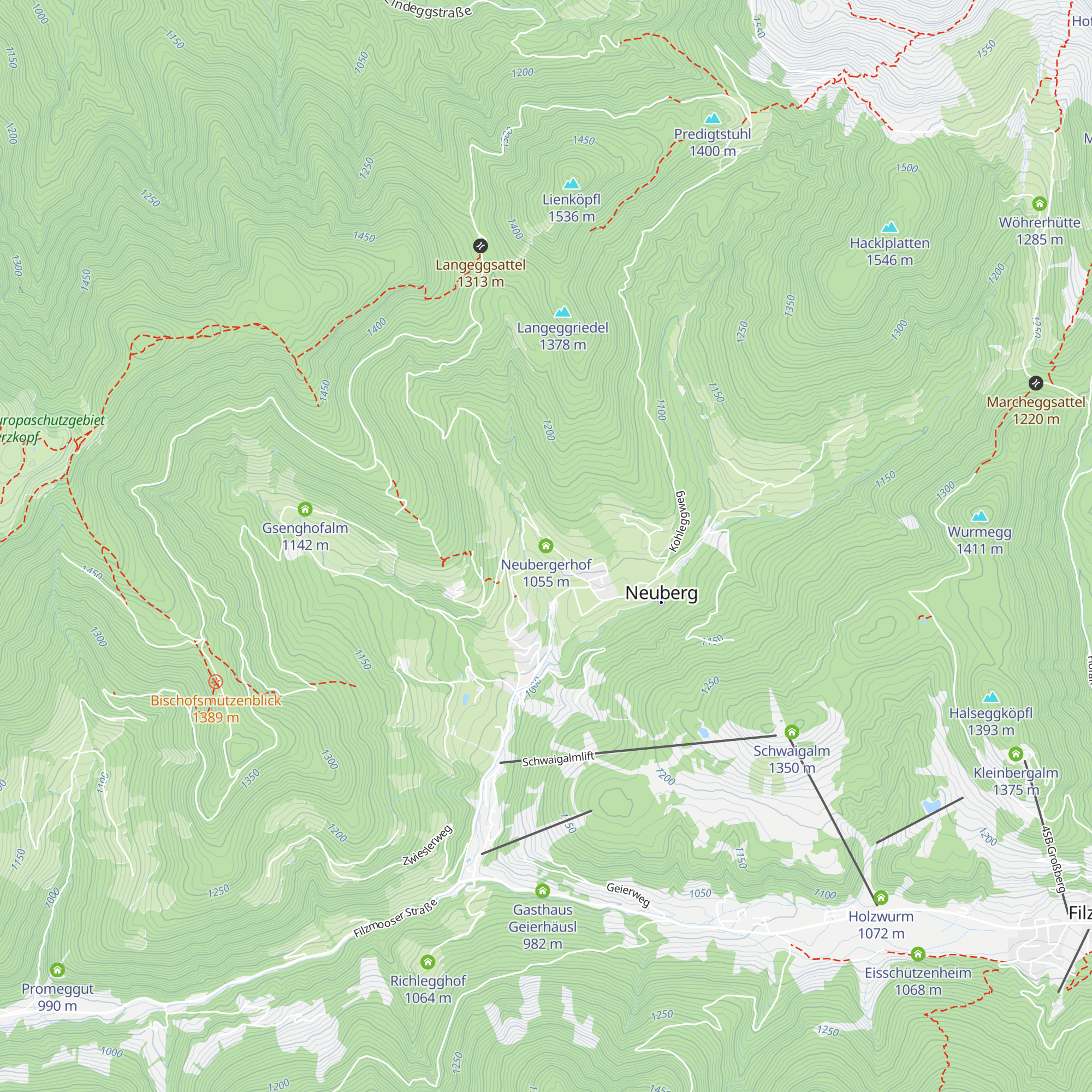 Neubergerhof map