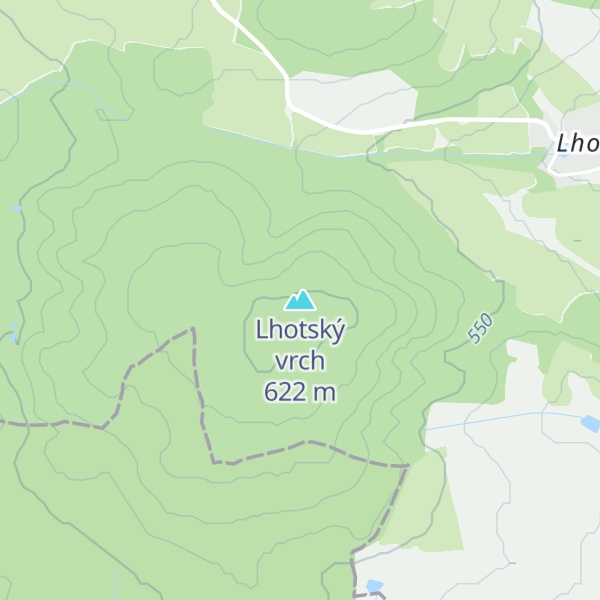 Map of Lhotský vrch