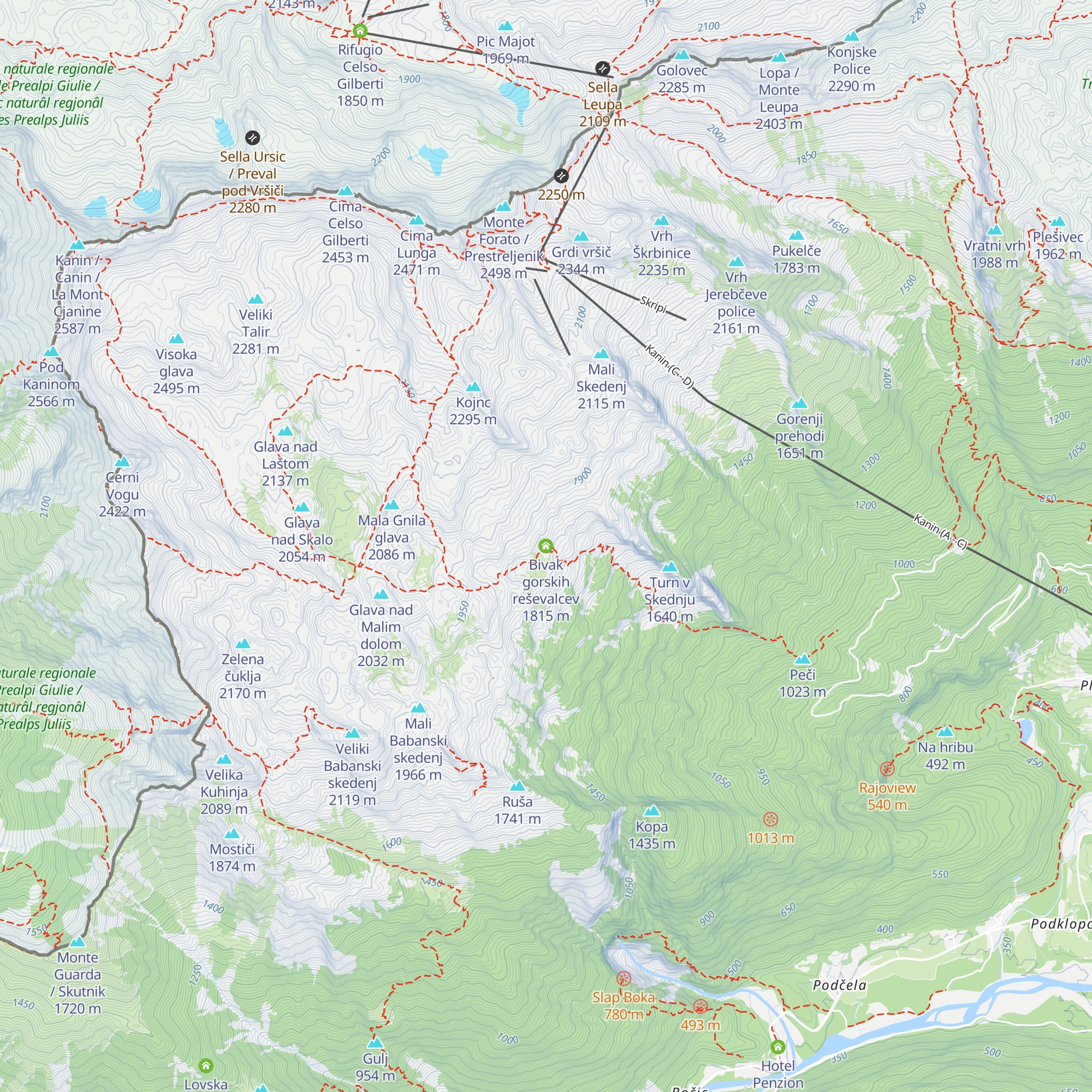 Bivak gorskih reševalcev map