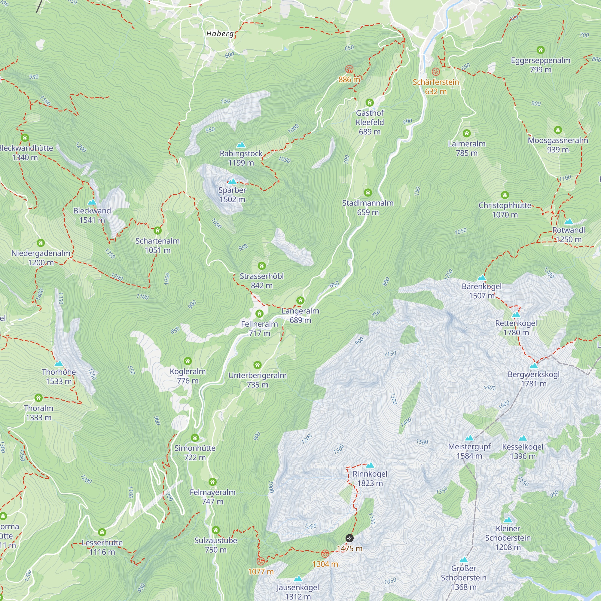Langeralm map