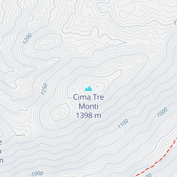 Map of Cima Tre Monti