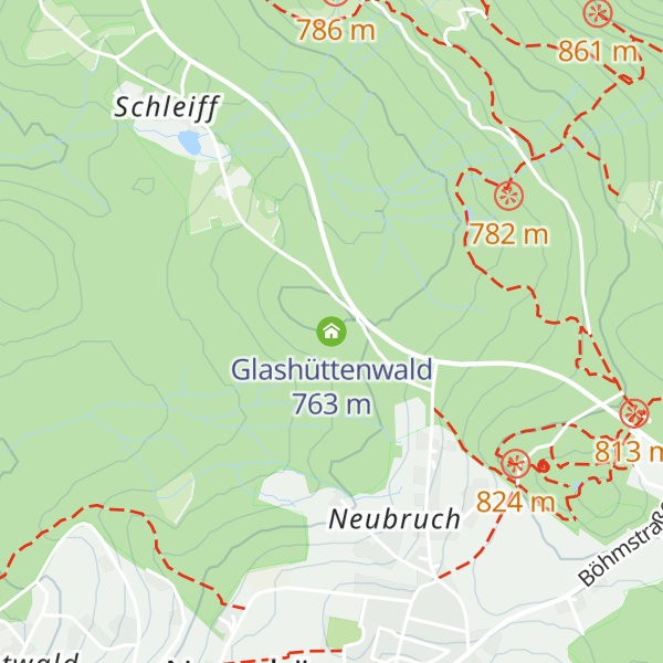 Map of Glashüttenwald