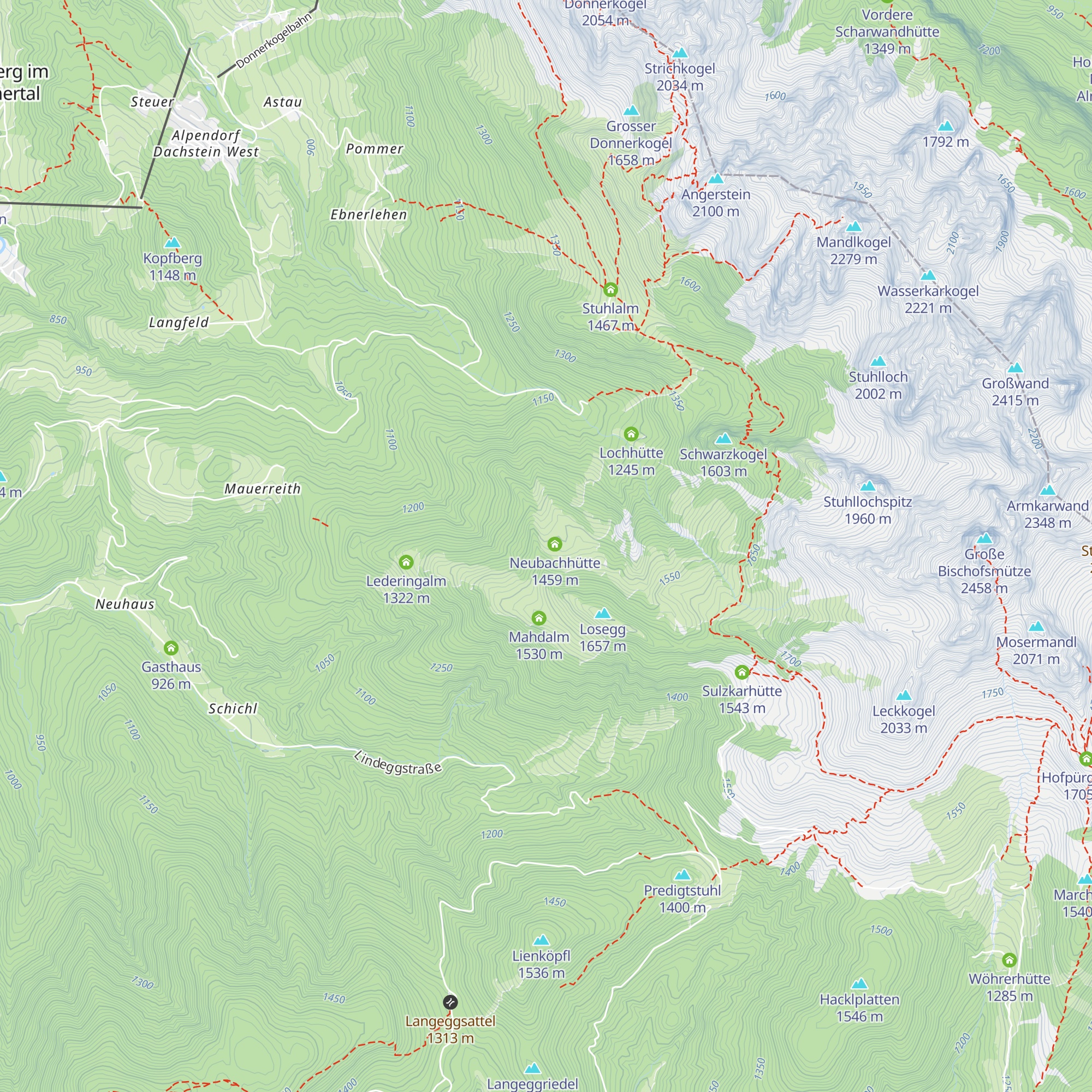 Langfeldhütte map