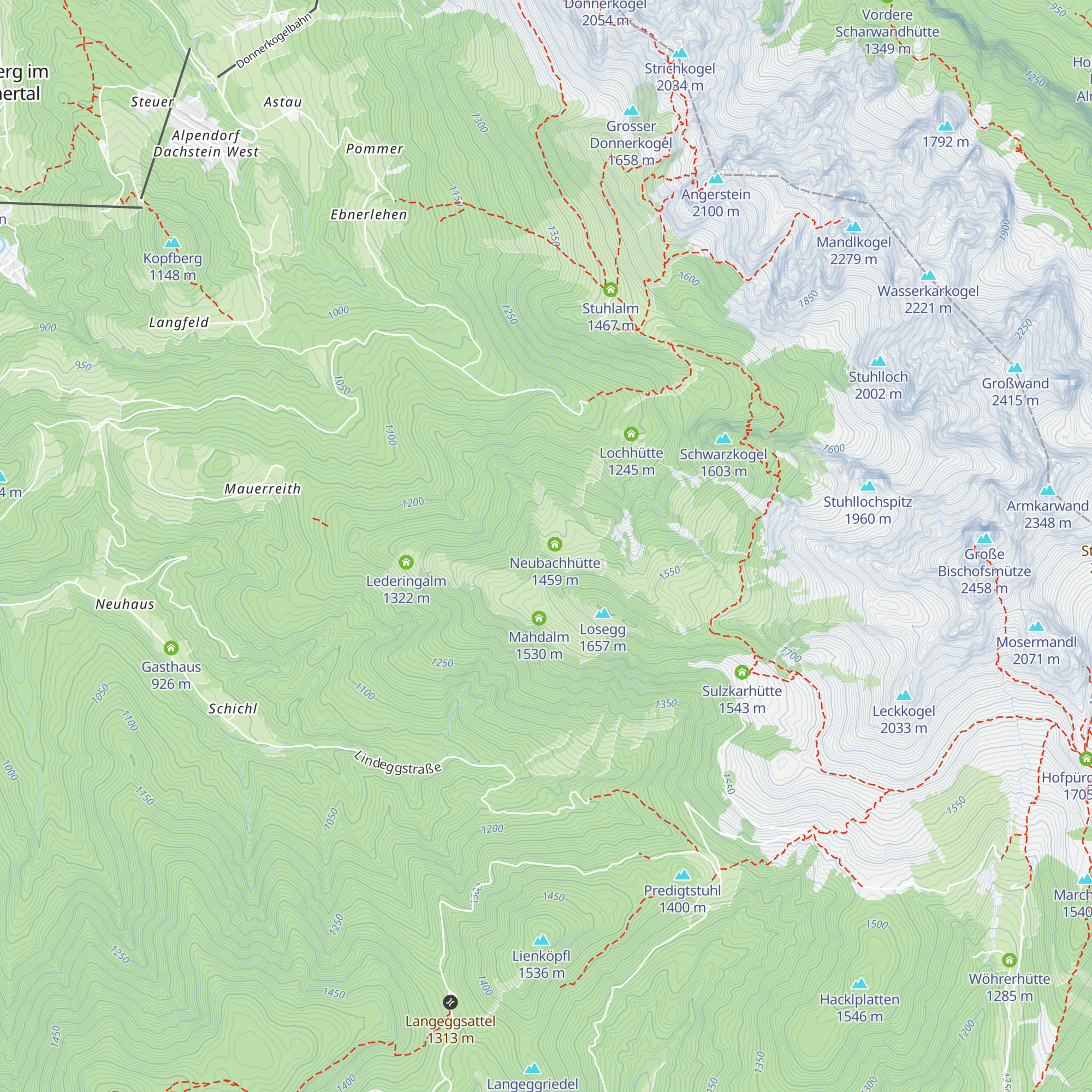 Langfeldhütte map