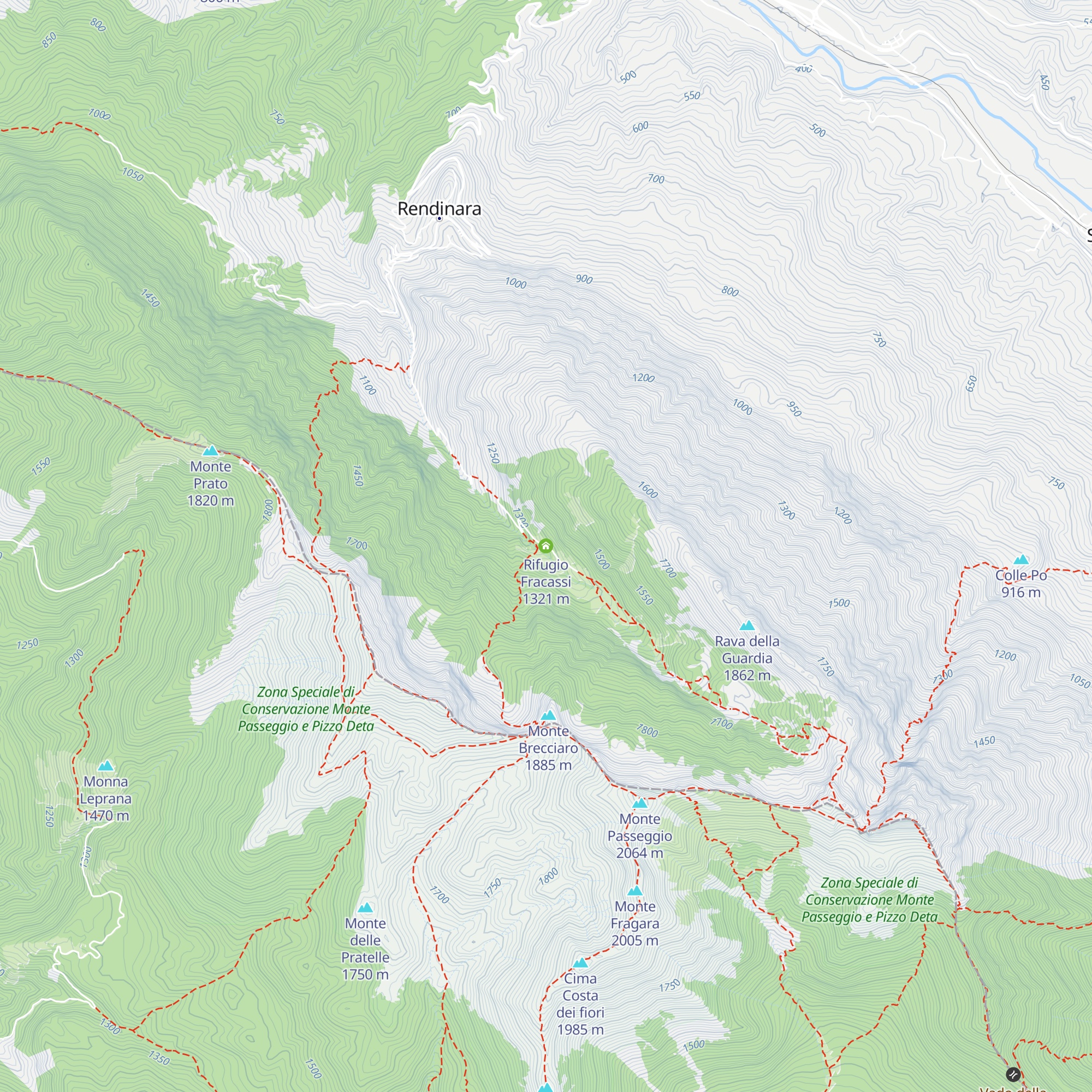 Rifugio Fracassi map