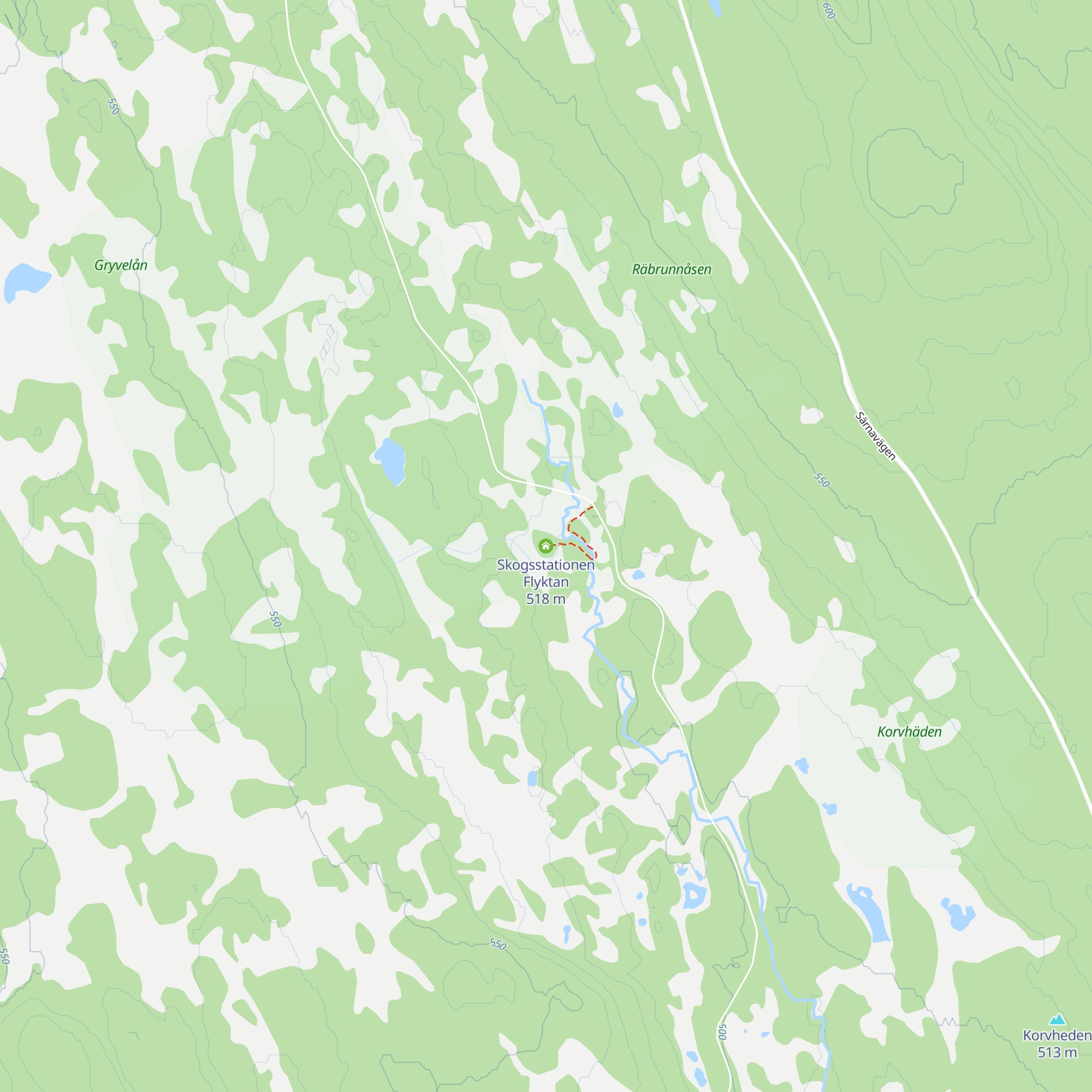Skogsstationen Flyktan map