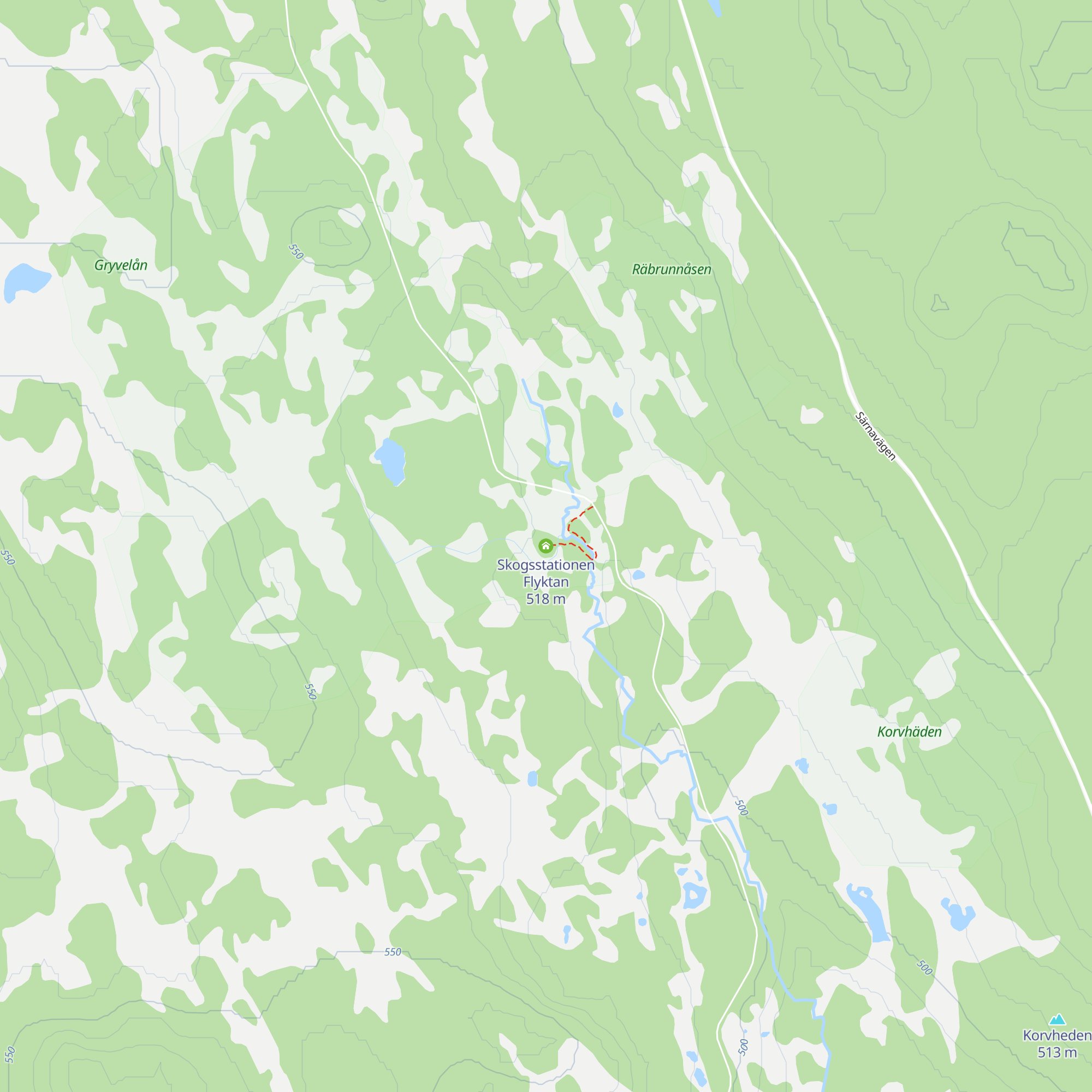 Skogsstationen Flyktan map