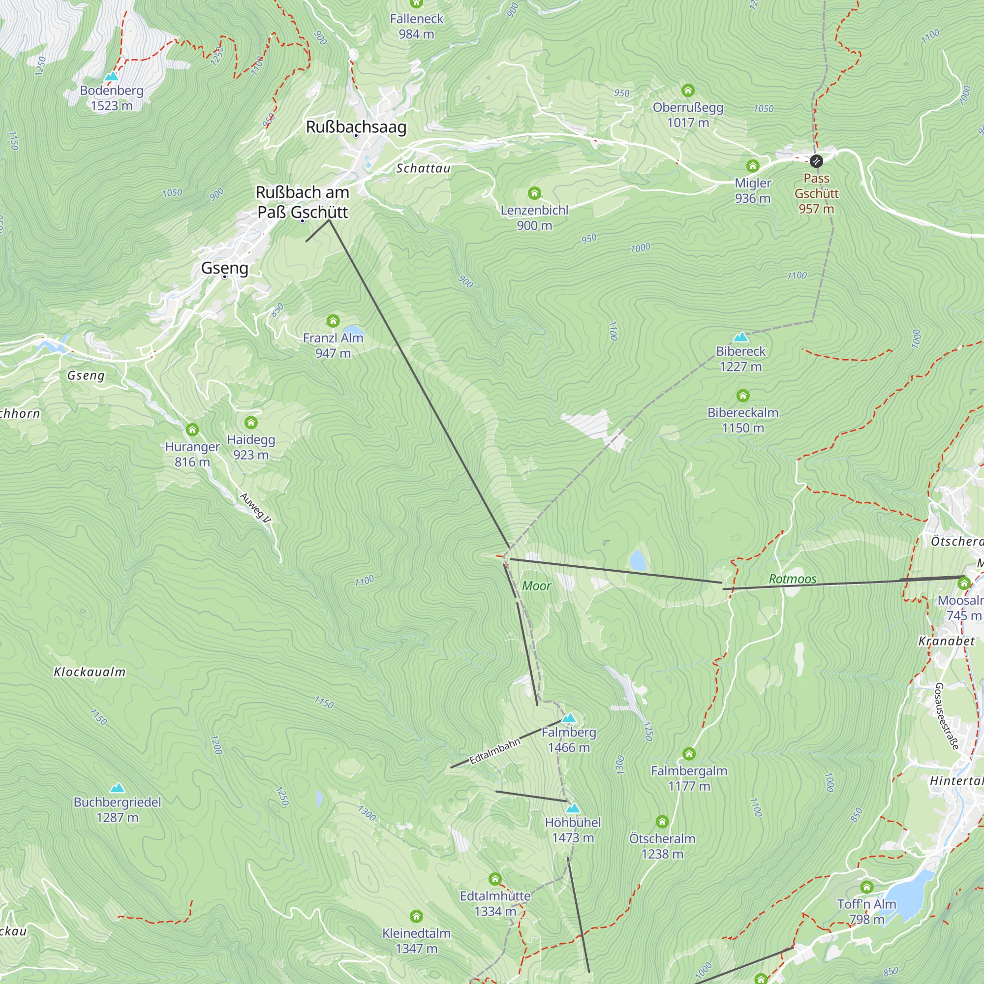 Hornhütte map