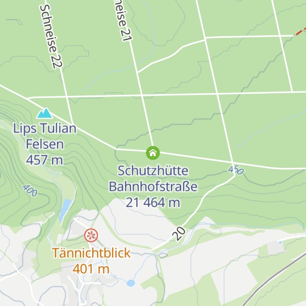 Map of Schutzhütte Bahnhofstraße 21