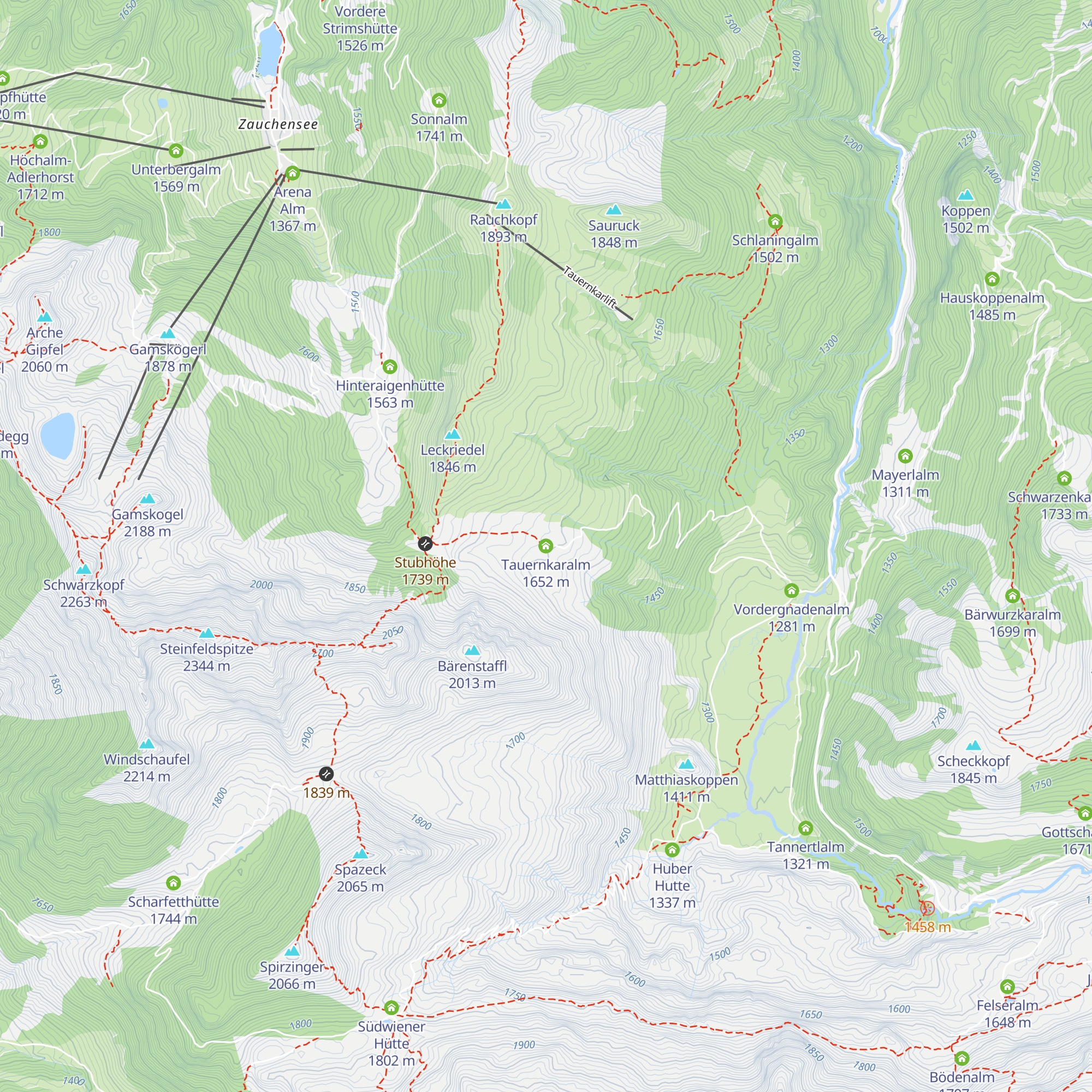 Tauernkaralm map