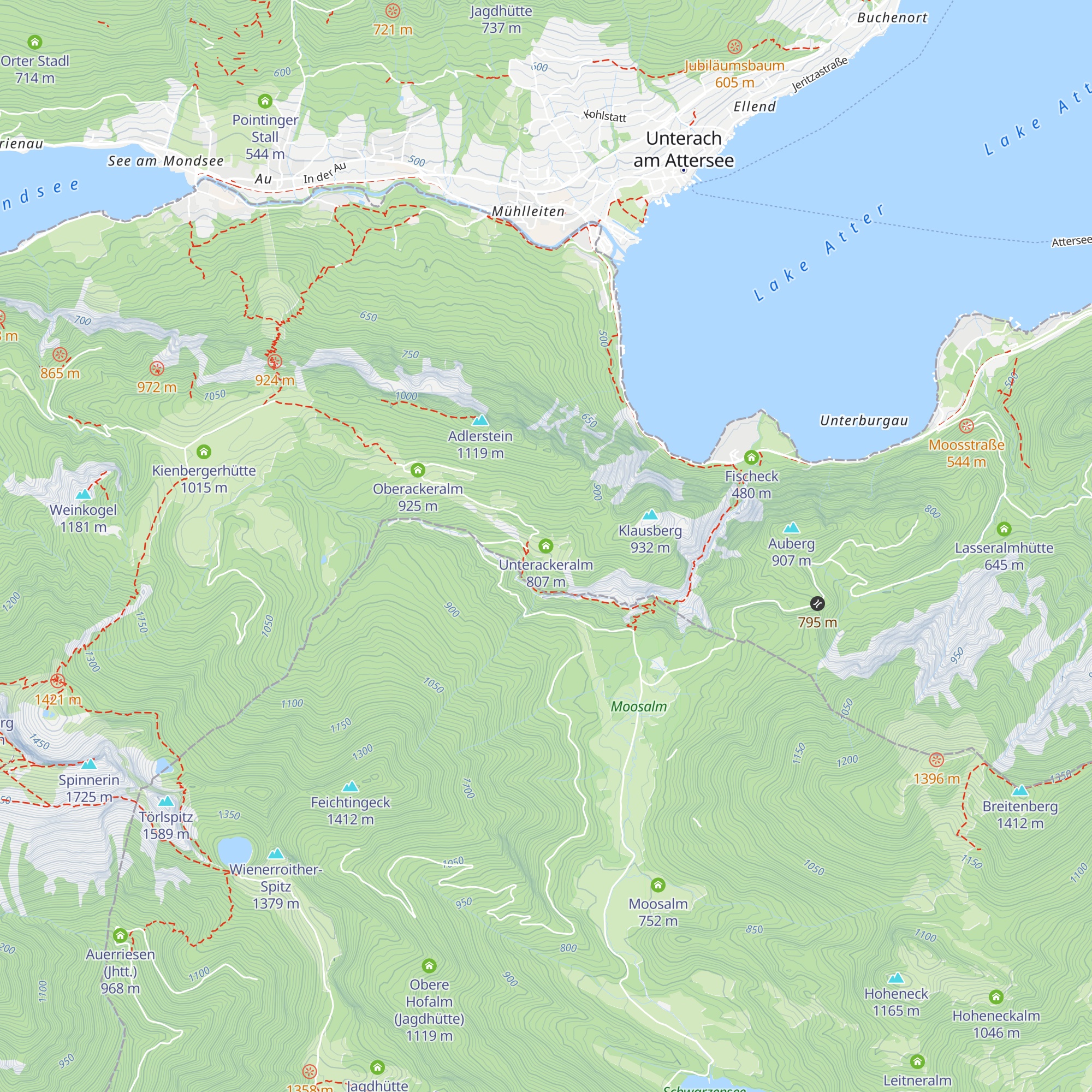 Unterackeralm map