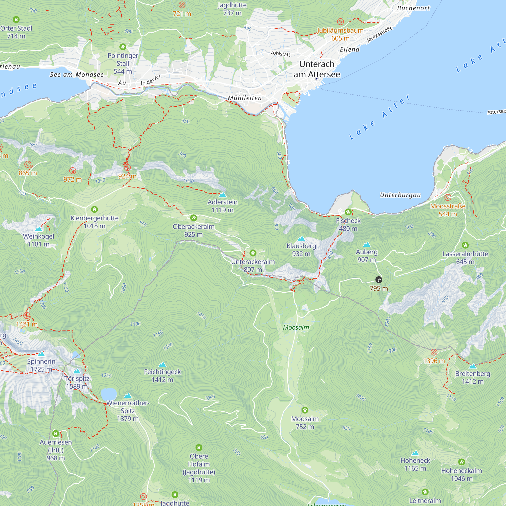 Unterackeralm map