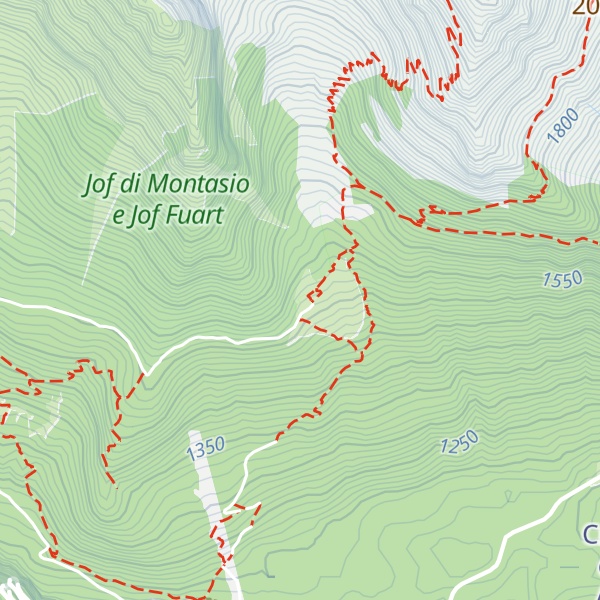 Map of Casere Cregnedul di Sopra / Casere Crignidûl Disore