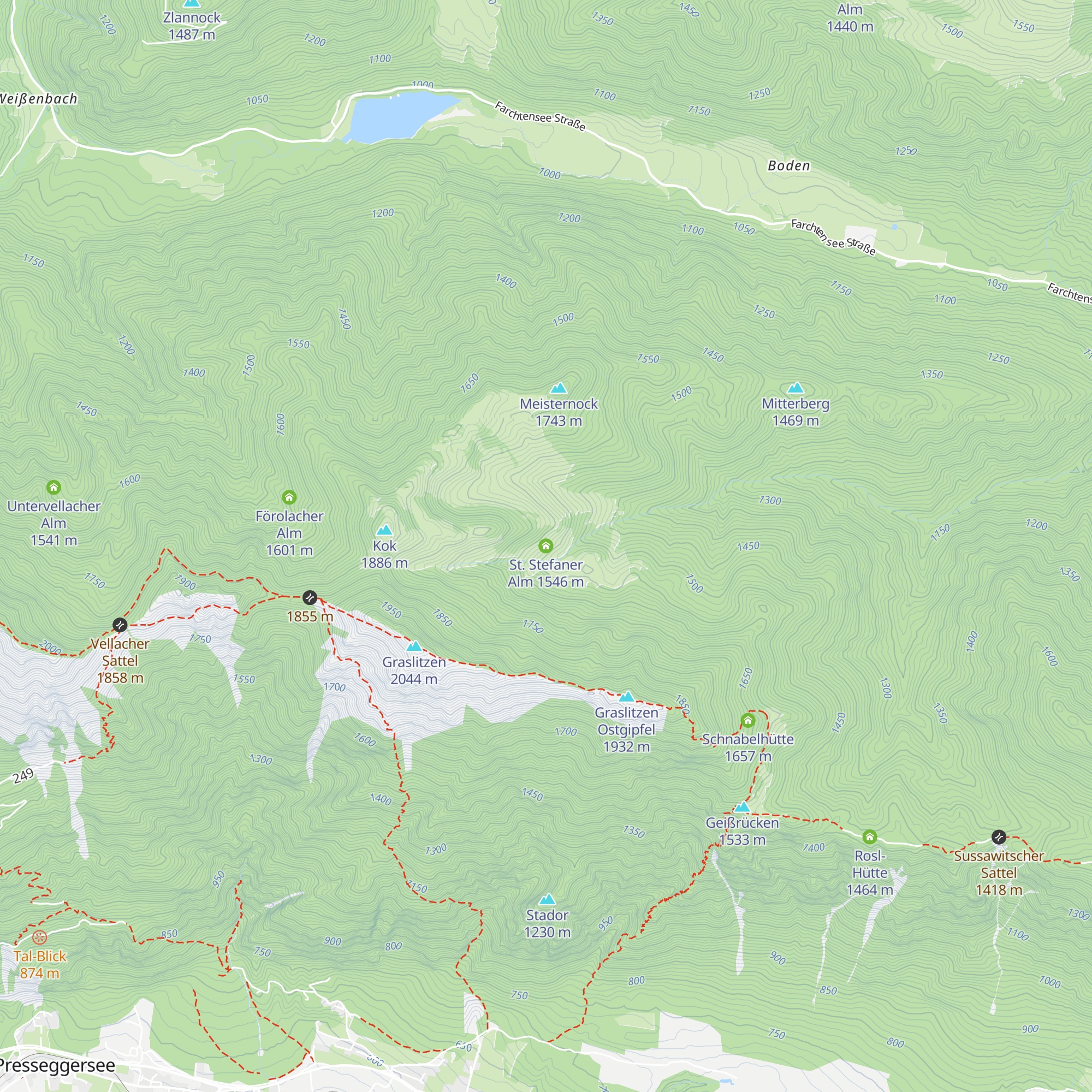 St. Stefaner Alm map