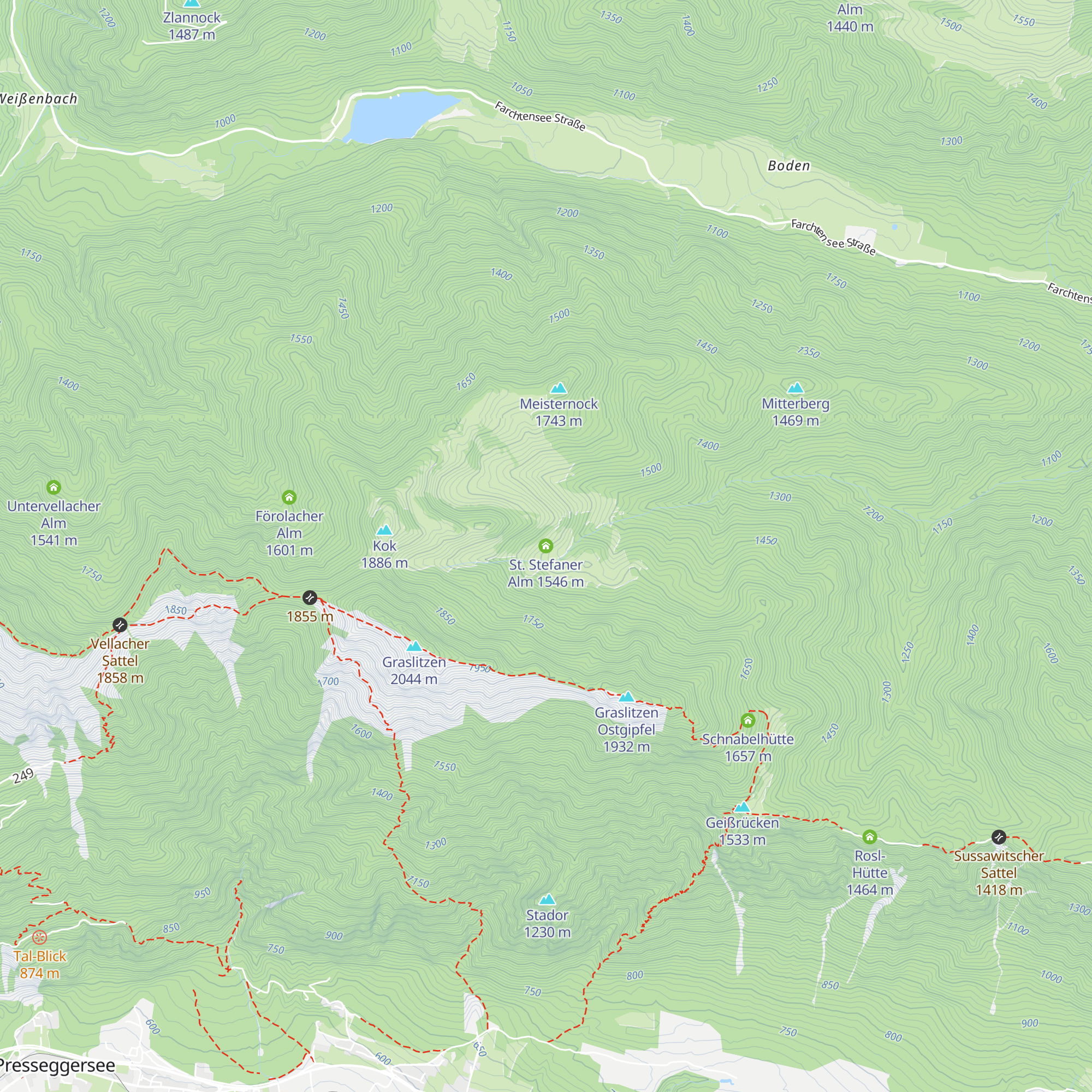 St. Stefaner Alm map