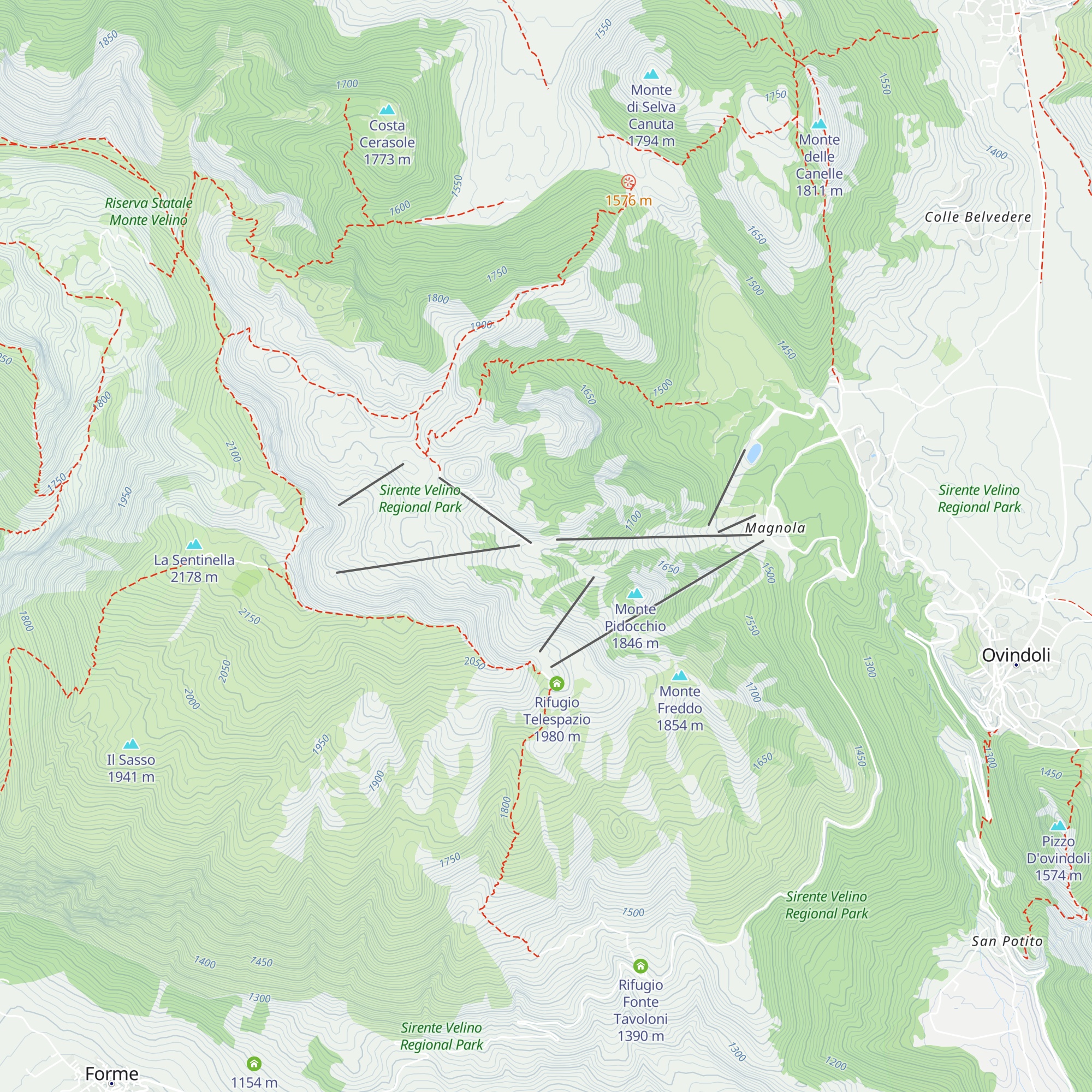 Rifugio Anfiteatro map