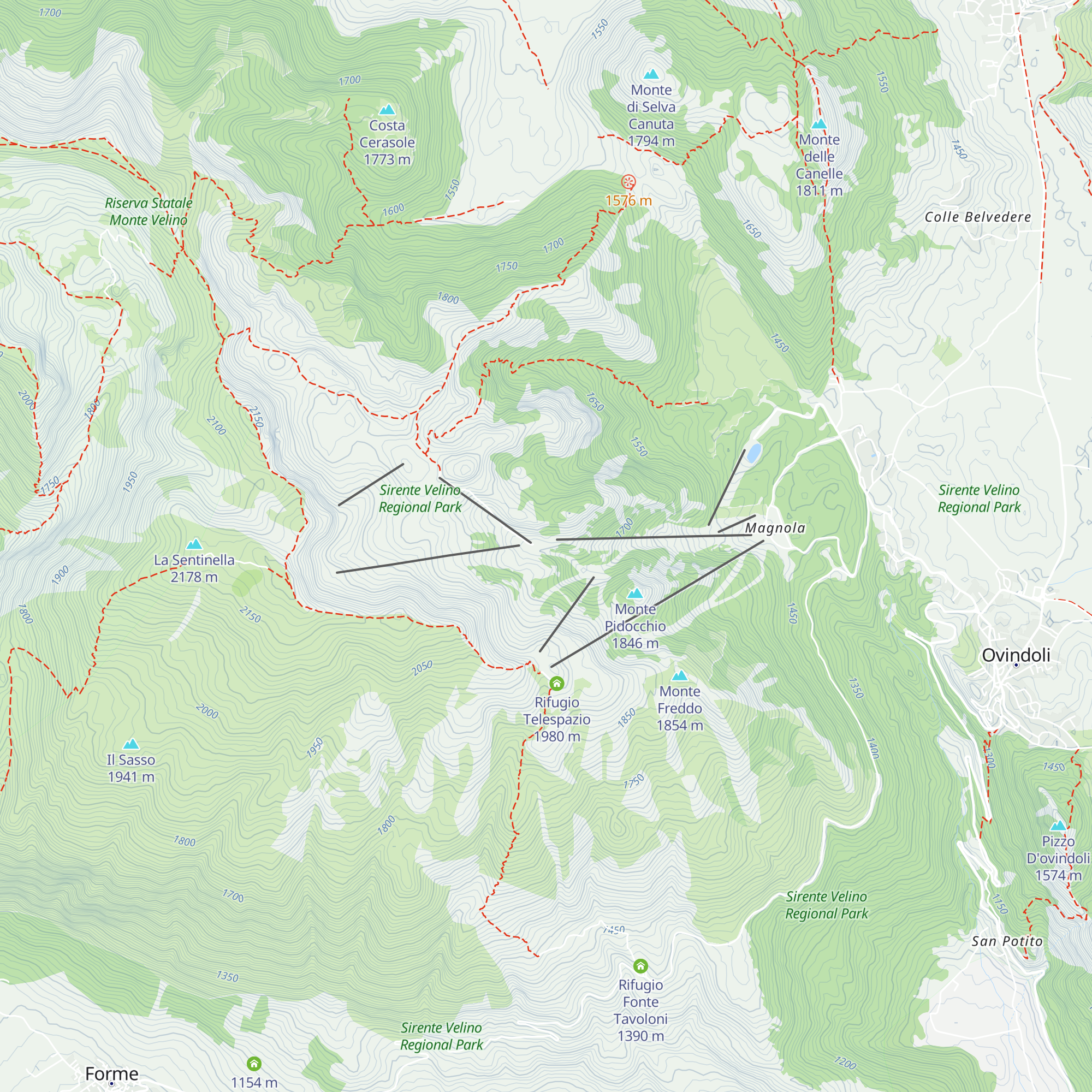 Rifugio Anfiteatro map
