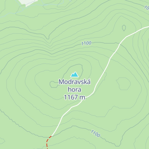 Map of Modravská hora