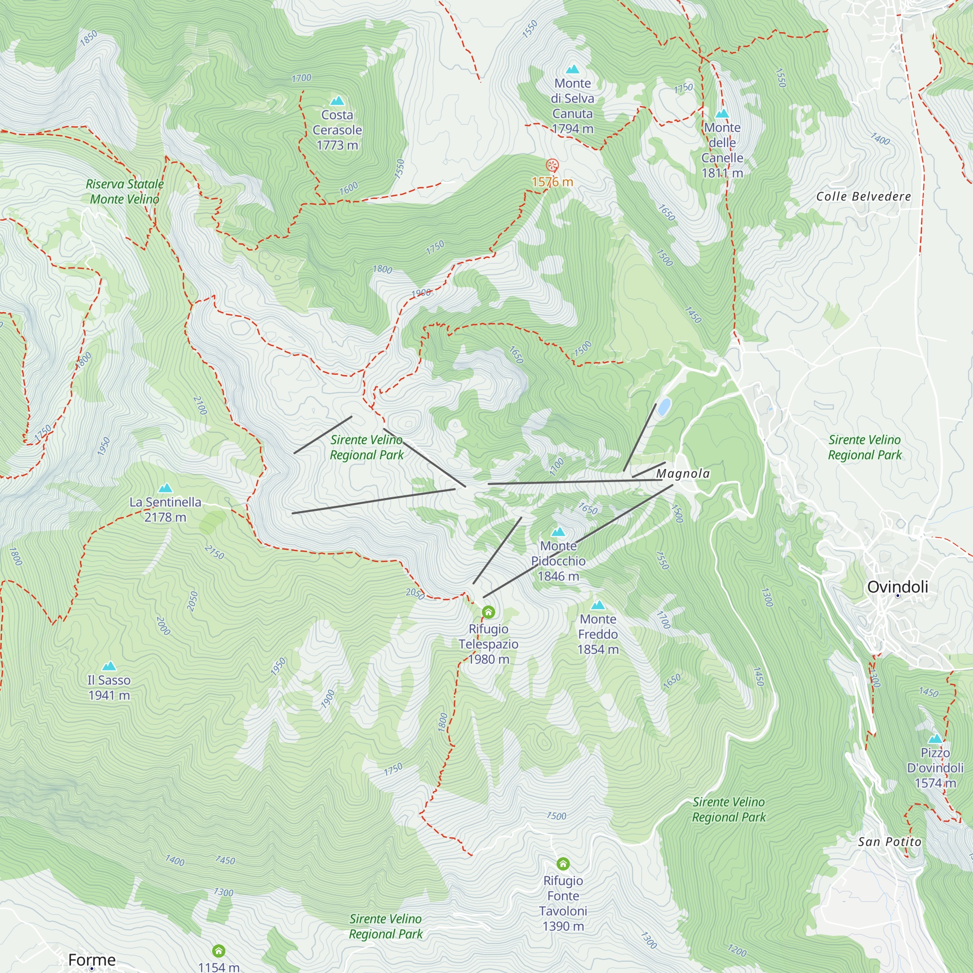 Rifugio Belvedere map