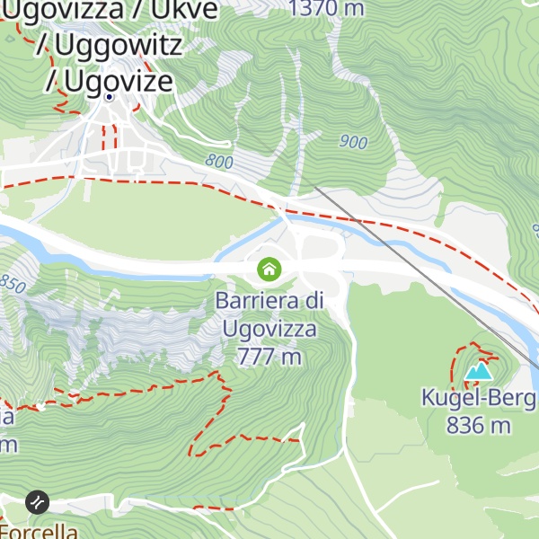 Map of Barriera di Ugovizza