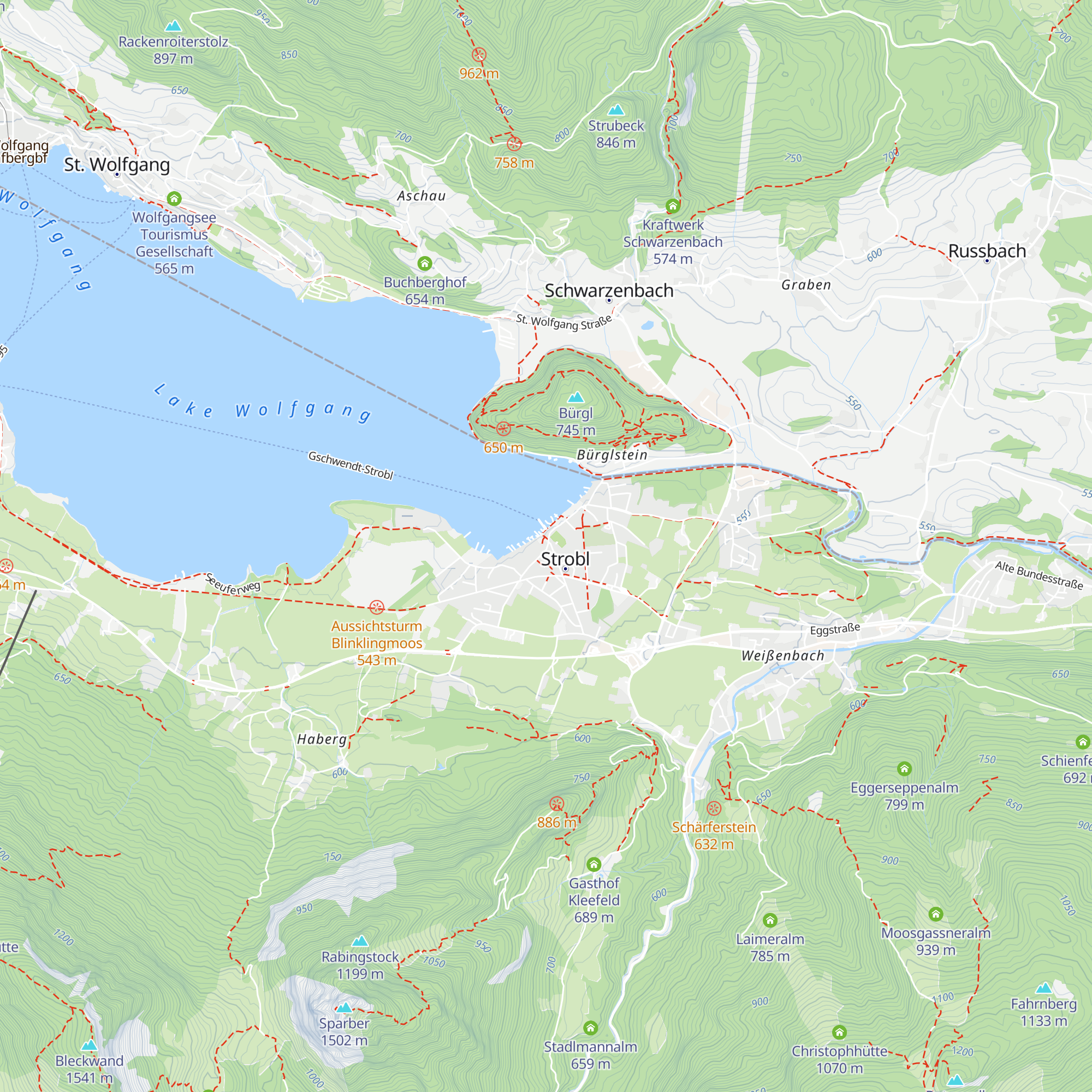 Tourismusvervand Strobl map