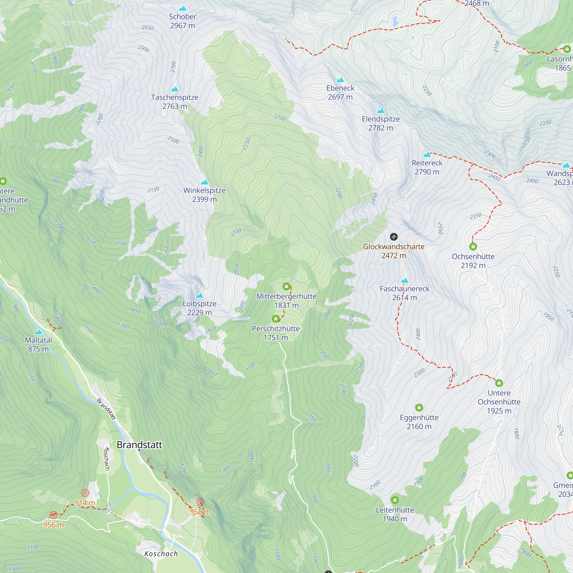 Mitterbergerhütte map