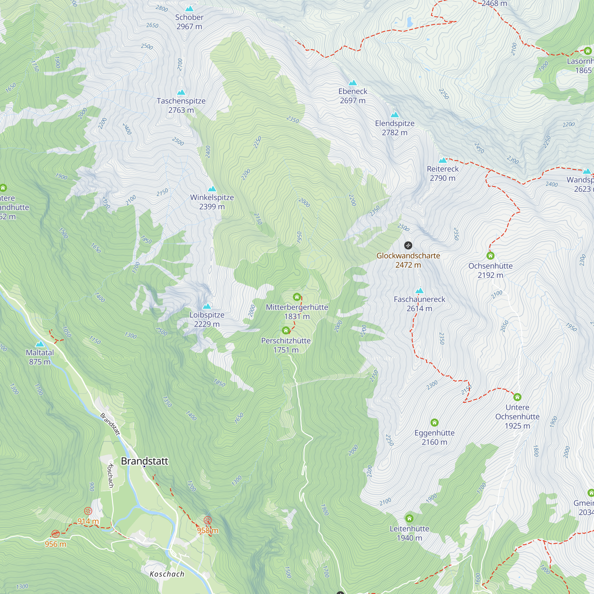 Mitterbergerhütte map