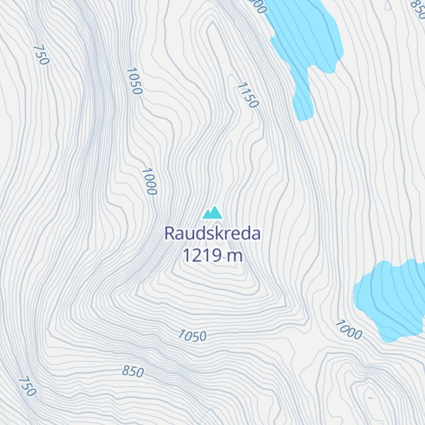 Map of Raudskreda