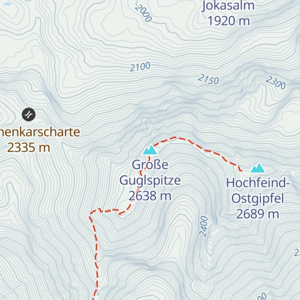 Map of Große Guglspitze
