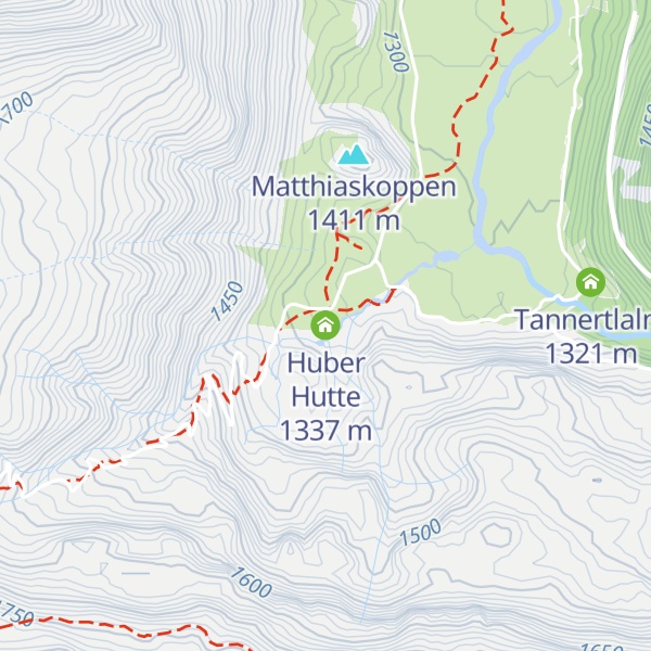 Map of Huber Hutte