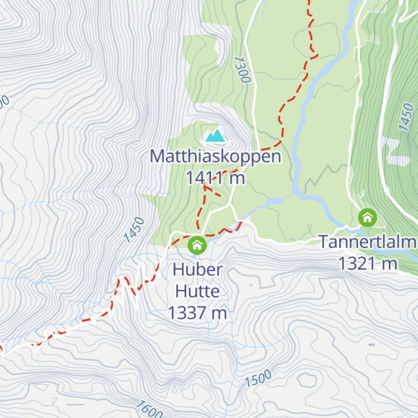 Map of Weissenhofhütte Hintergnadenalm