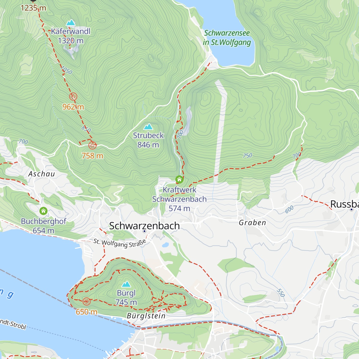 Kraftwerk Schwarzenbach map